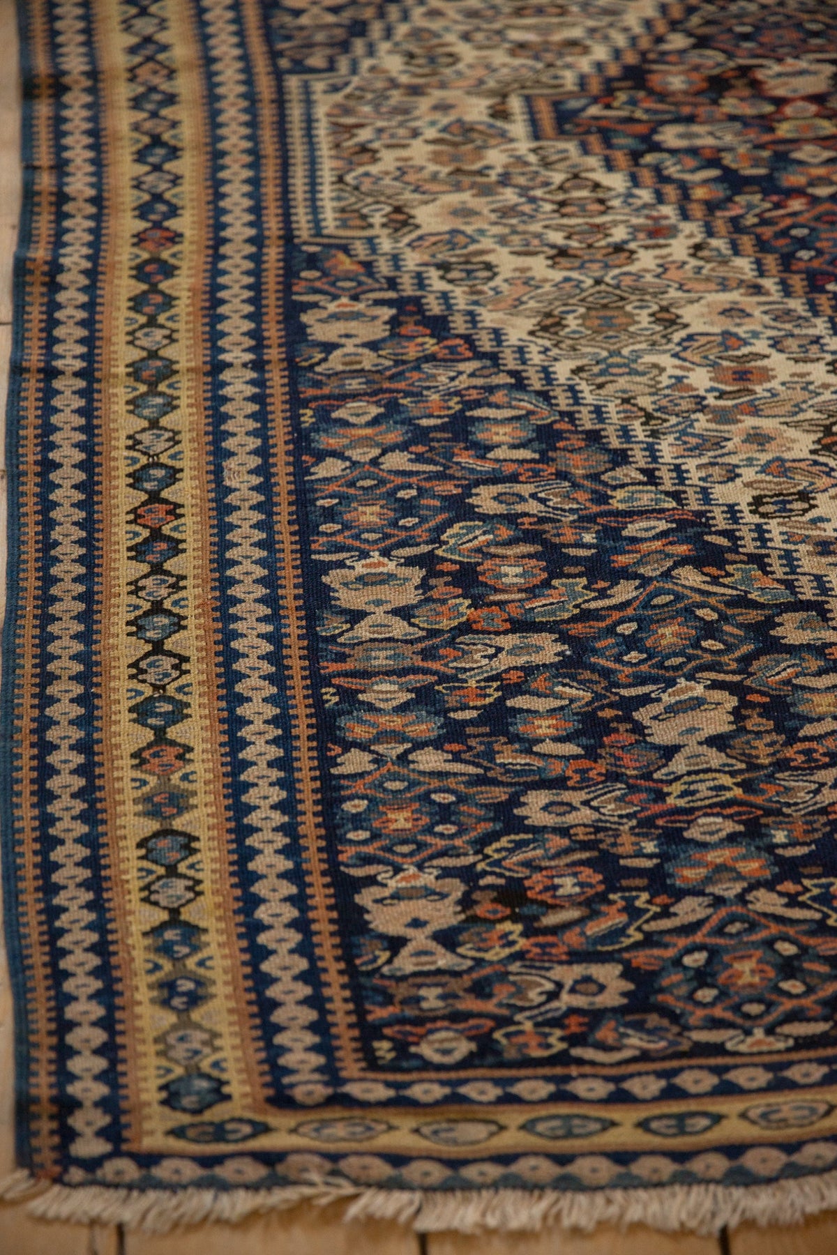 3.5x5 Antique Senneh Kilim Rug