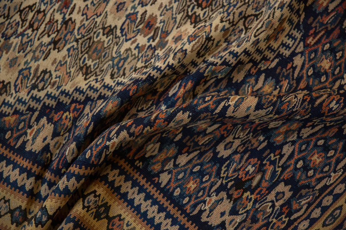 3.5x5 Antique Senneh Kilim Rug