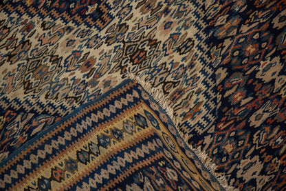 3.5x5 Antique Senneh Kilim Rug