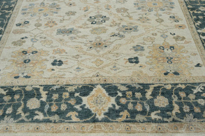 Multi Size Beige Turkish Oushak Wool Hand Knotted Traditional Elegance Oriental Rug