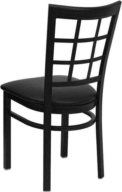 Hercules Series Window Back Restaurant Chair Black