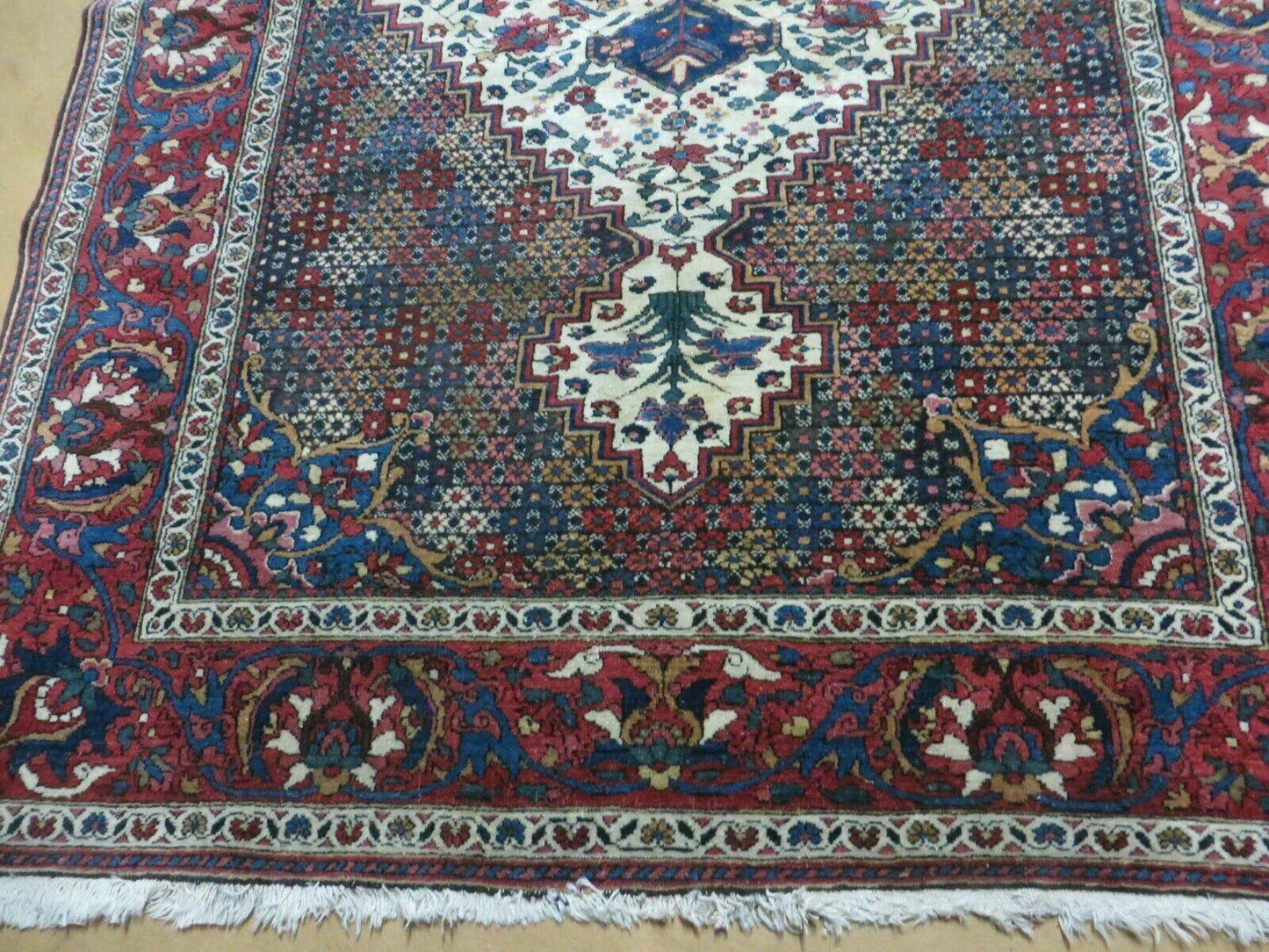 4' X 7' Vintage Handmade Turkish Floral Orient Medallion Wool Veg Dye Rug Nice