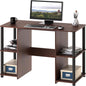 38 Inch Home Office Desk With Double Sided Shelves Cherry
