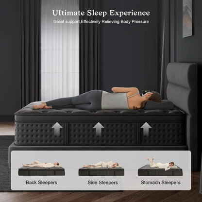 Queen 12 Inches Hybrid Memory foam Mattress CertipurUS
