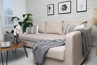 Friheten Slipcover For IKEA Sofa Bed Light Khaki Snug Fit
