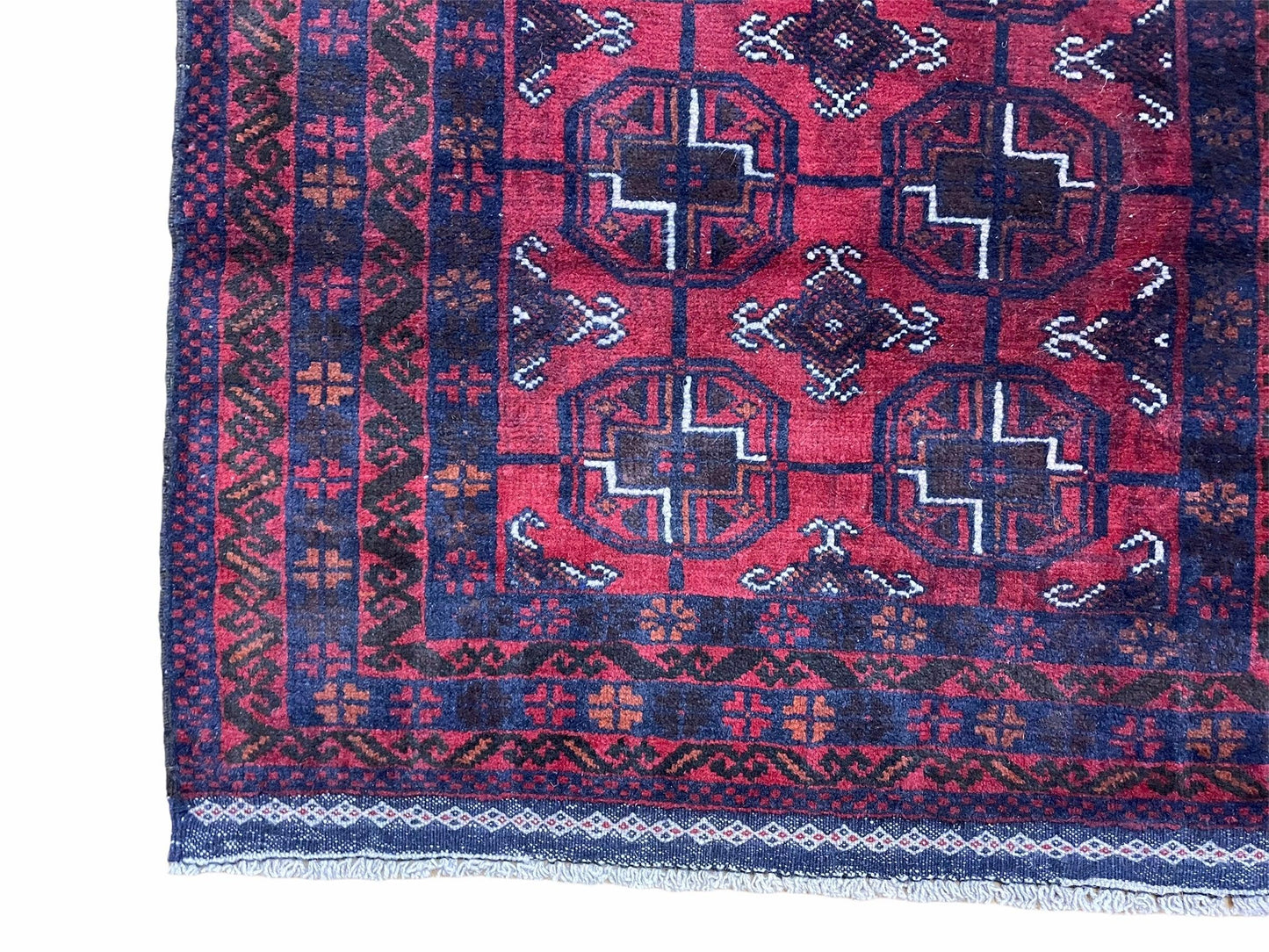 3 X 5 Vintage Handmade Tribal Wool Rug Balouchi Rug Afghan Rug Red Beige Nice