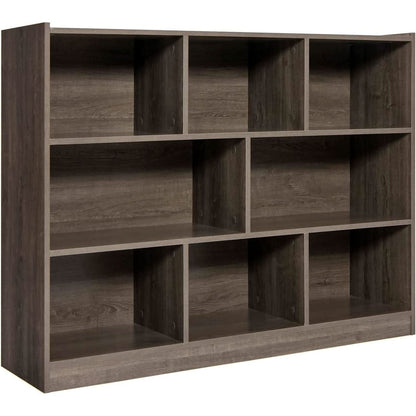 Grey 8 Cube Modular Bookcase For Living Rooms With Display