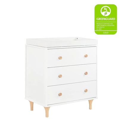 Lolly 3 Drawer Changer Dresser Removable Changing Tray White