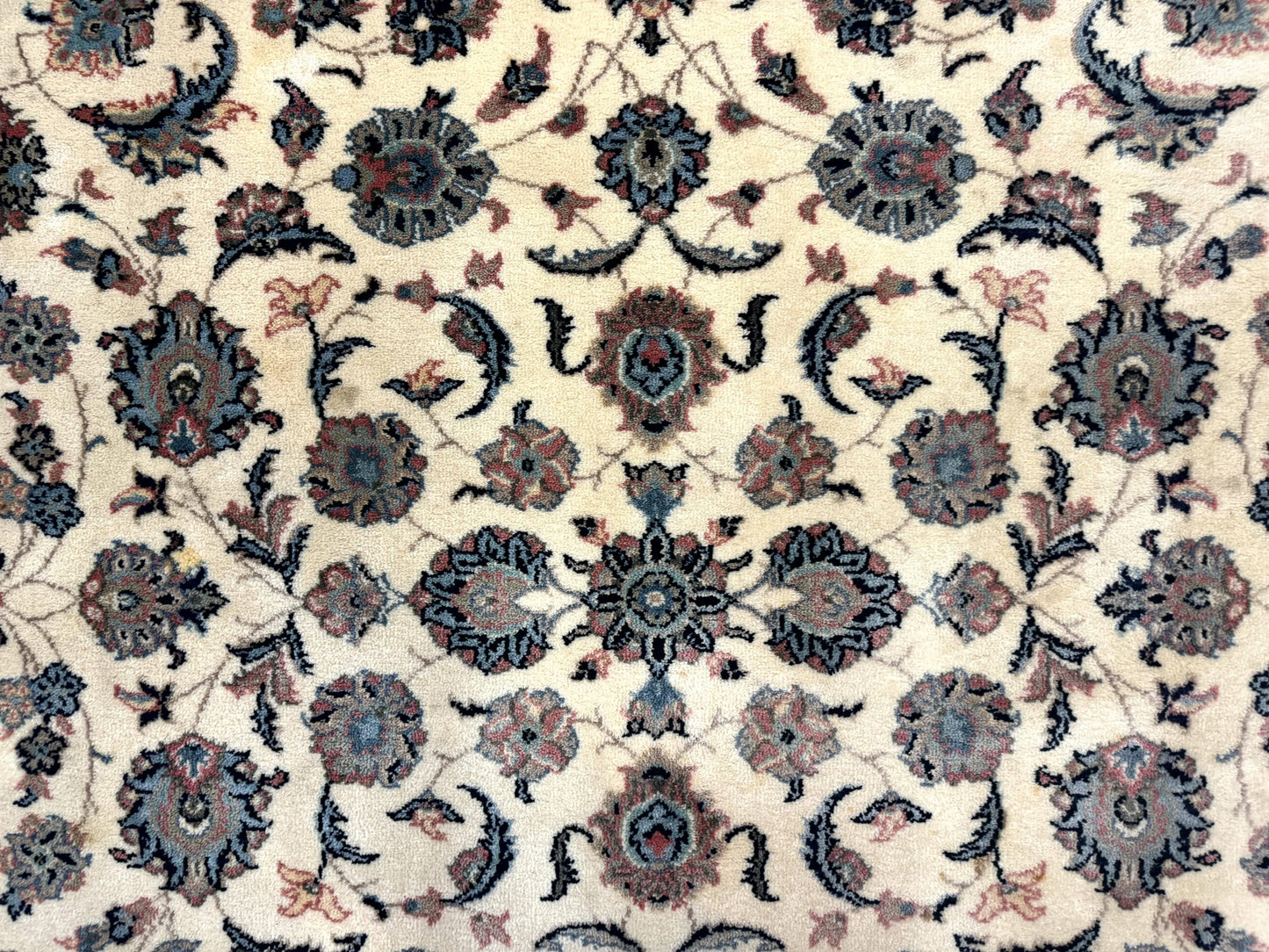 Karastan Rug 8.8 x 12, Ivory Rose Ka'shan #768, Wool Pile Karastan Carpet, Original 700 Series, Rare, Discontinued, Vintage