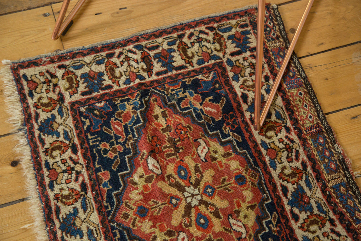 2x2.5 Antique West Persian Square Bag Face Rug Mat