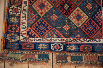 2x2.5 Antique Jaff Kurd Bag Face Square Rug Mat