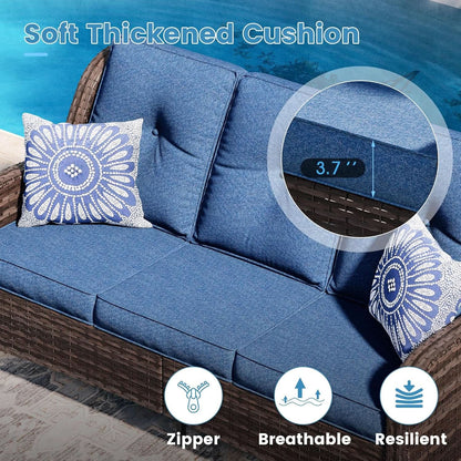 Outdoor Patio Furniture Set with Fire Pit Table