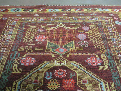 4' X 6' Antique Handmade Caucasian Shirvan Russian Armenian Wool Rug Colorful