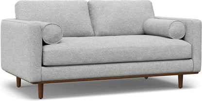 Morrison 72 Inch Mid Century Modern Sofa Set Mist Grey
