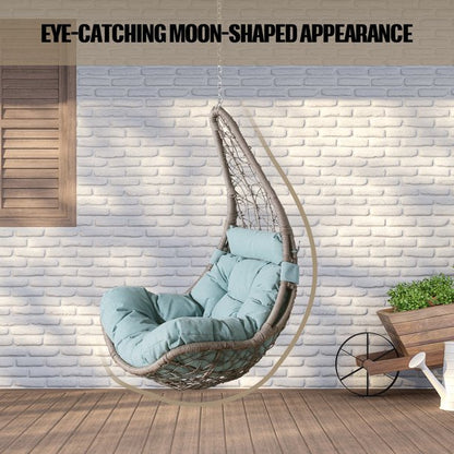 Peakhome Furnishings Outdoor Patio Wicker Swing Chair Without Stand