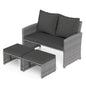 3-Piece Patio Conversation Set with Cushions