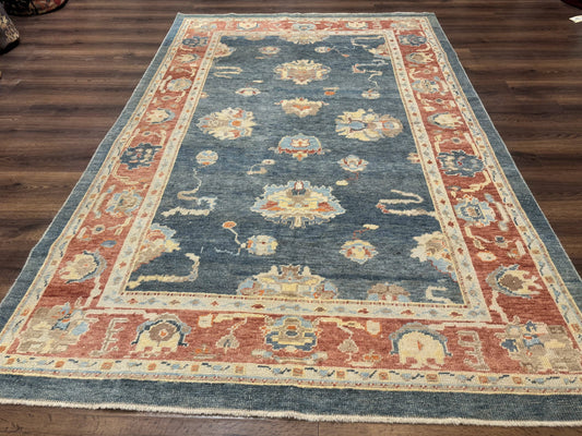 Turkish Oushak Rug 6x9, Sultanabad Carpet, Medium Size Oriental Rug