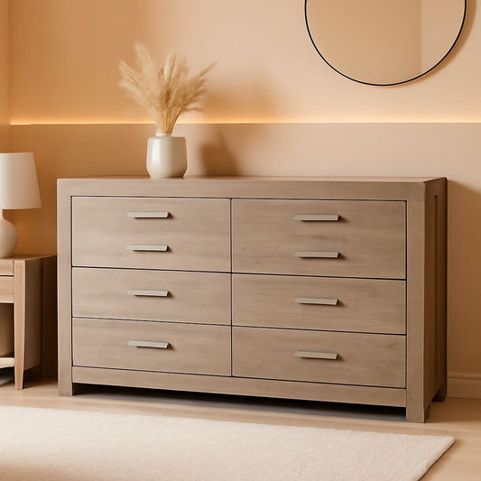 Culverbach Scandinavian Dresser 6 Drawers Weathered Gray