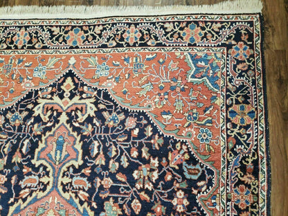 4.5' X 6.5' Handmade Antique Fine Indian Wool Rug Carpet Red