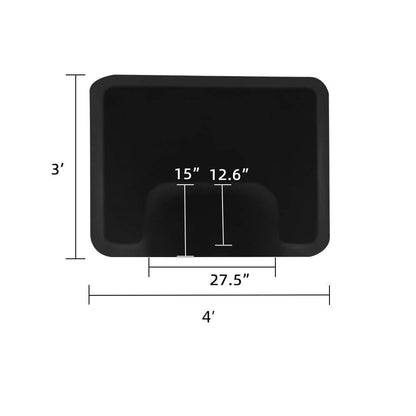 Anti Fatigue Barber Floor Mat 3 By 4 Ft For Salon Styling Chair Square Base Half Inch Thick