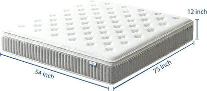 Full Size 12 Inch Premium Memory Foam Hybrid Mattress
