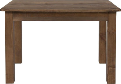 Hercules 46x30 Antique Rustic Solid Pine Farm Dining Table