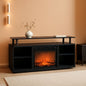 Jensen Open Shelving TV Entertainment Center With Electric Fireplace 55 Inch