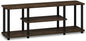 Turn-N-Tube 3-Tier TV Stand 50-Inch TVs No Tools Assembly Columbia Walnut Black