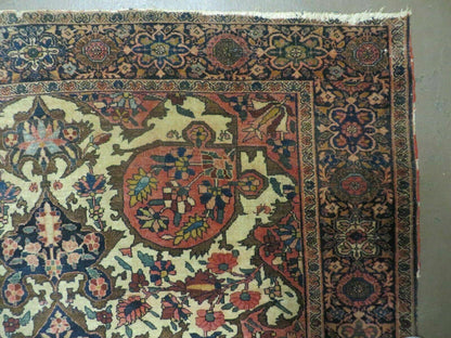 4' X 6' Antique Ultra Fine Handmade India Floral Oriental Wool Rug Carpet Nice