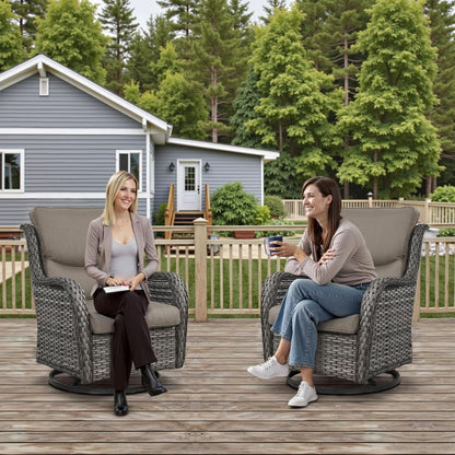 Comfortable Outdoor Swivel Rocker Patio Chairs Set