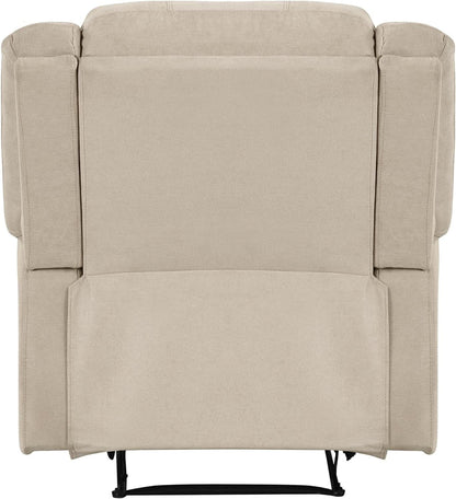 Oatmeal Wall Hugger Manual Recliner Chair For Living Room