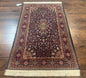 Indo Kashmiri Rug 3x5, Navy Blue, Very Fine 400 KPSI, Pair B