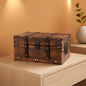 Wooden Treasure Chest 11x7x5.5 Hinged Lid Keepsakes