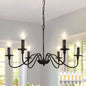 Six Light Black Industrial Farmhouse Chandelier Pendant