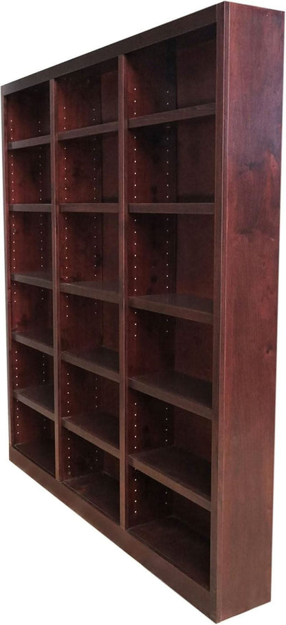 Traditional Oak Bookcase 84 Inch Tall With 18 Shelves