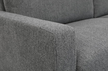Miles 2 Piece Couch And Loveseat Set With Reversible Pillows Grey