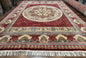 Wonderful Aubusson Rug 10x14, Red Maroon, Elegant, Fine 200 KPSI