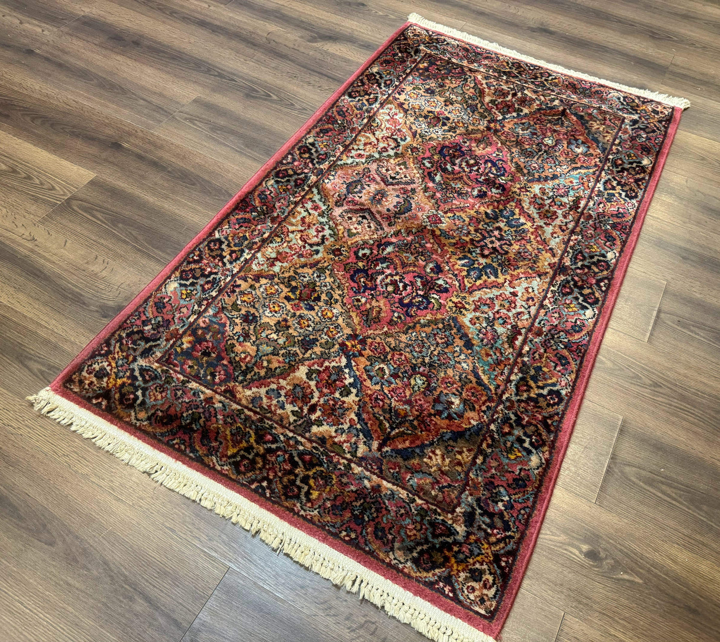 3x5 Karastan Multicolor Panel Kirman Rug #717, Wool Original 700 Series