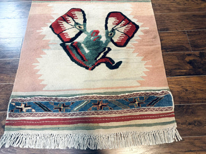 Turkish Kilim Rug 2.5 x 4.7, Flatweave Bohemian Blanket Rug, Wall Hanging Tapestry Rug