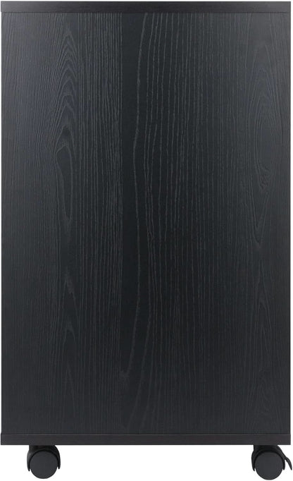 Black Halifax Two Door Storage Cabinet With Four Drawers