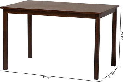 Andrew Modern Dining Table Dark Brown Hardwood Finish