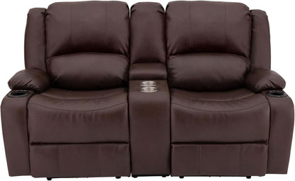 67 Inch Powered RV Wall Hugger Recliner Sofa Mahogany