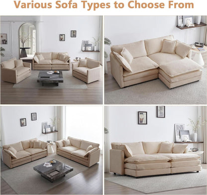 Light Coffee Chenille 2 Piece Loveseat Couch And Armchair