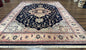 Karastan Rug 8x11 Navy Serapi, Kara Shah Rug, Navy Blue, Vintage Karastan Area Rug Wool Pile Karastan Rug