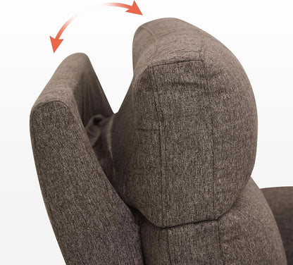 Mocha Power Recliner Loveseat With Massaging For Living Room Comfort