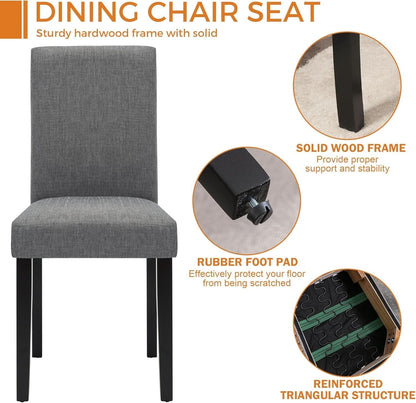 Set of 6 Mid Century Modern Upholstered Dining Chairs