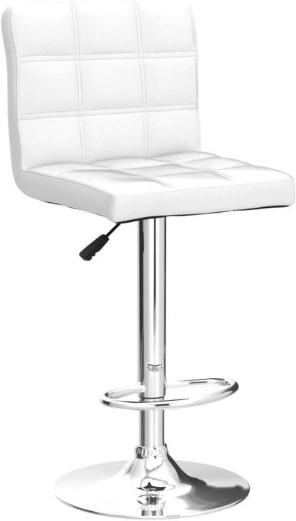 X Large White Adjustable Counter Height Bar Stools Swivel 4 Pack