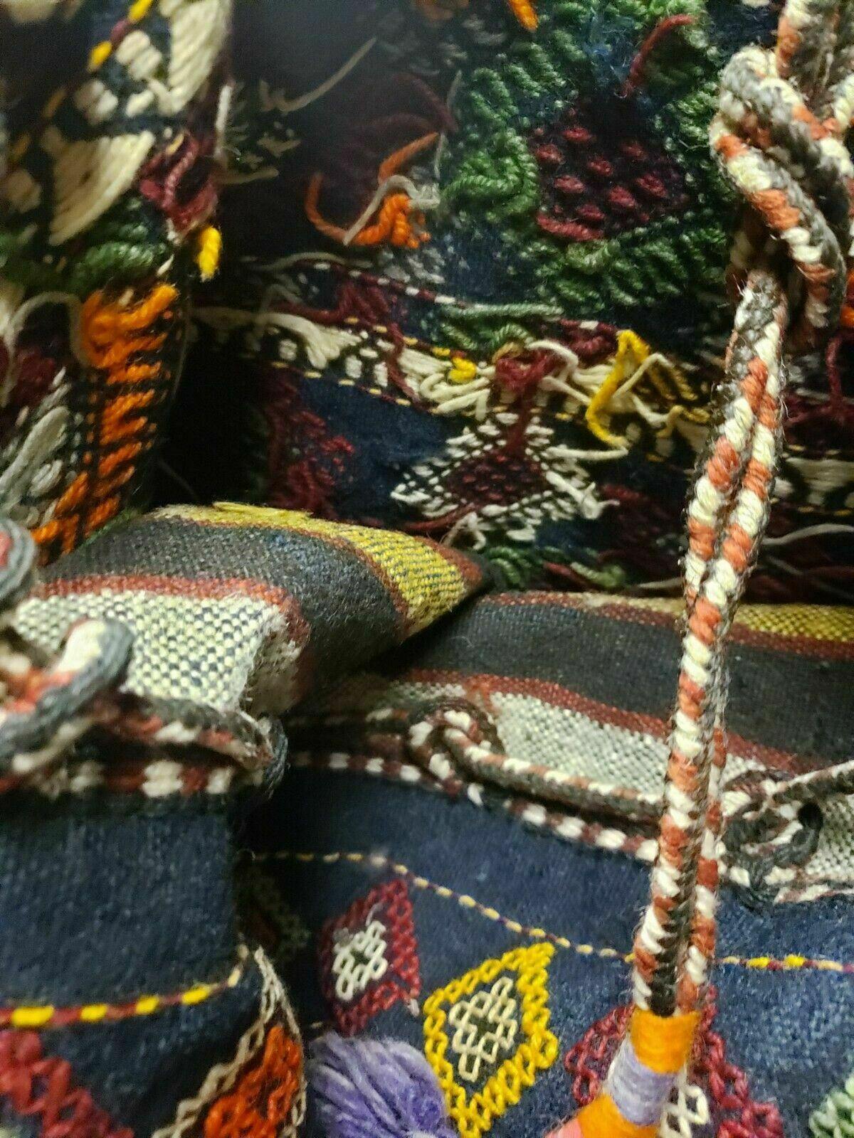 2' X 4' Handmade Turkish Tribal Kilim Wool Rug Double Saddle Bag Khorjin Nice