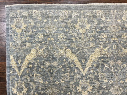 Contemporary Pakistani Rug 5 x 6.6, Handmade Floral Wool Rug, Spanish Pattern