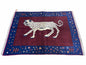 5 X 7 Handmade Zagros Wool Rug Snow White Panther Maroon Blue Organic Dyes